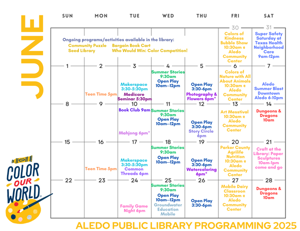 March 2025 Programming Calendar at APL